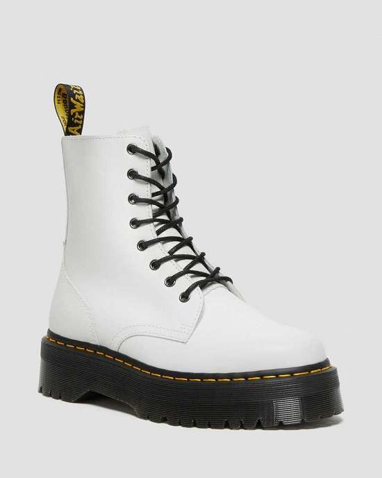 Botas Blancas Dr. Martens Jadon Smooth Mujer Blancos MX-40962